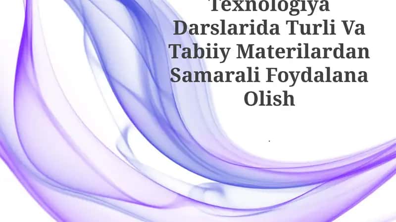Tabiiy materiallar texnologiyasi 1