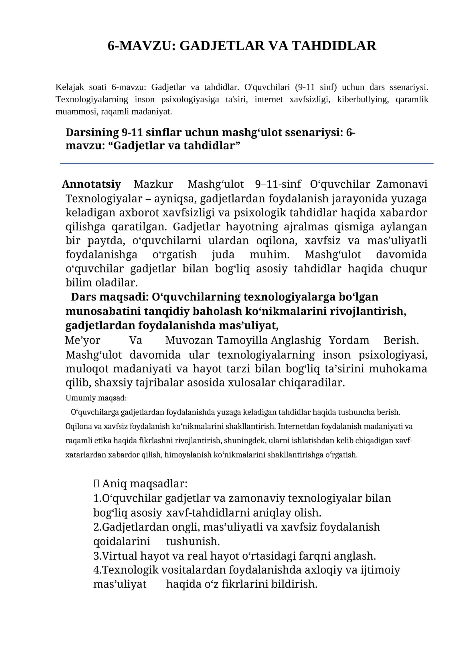Gadjetlar va tahdidlar 1