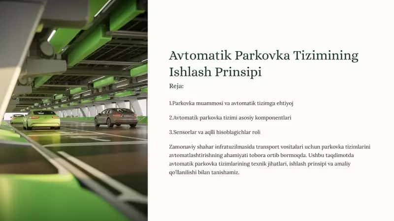 Avtomatik Parkovka Tizimining Ishlash Prinsipi 1