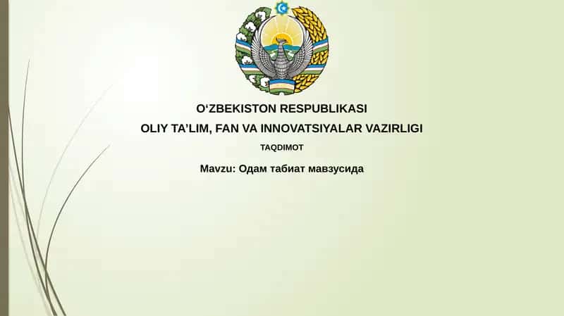 Одамтабиатмавзусида 1