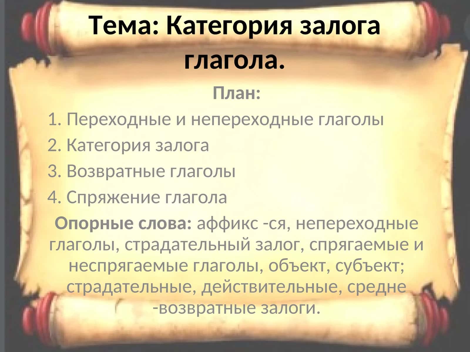 Категория залога глагола 1