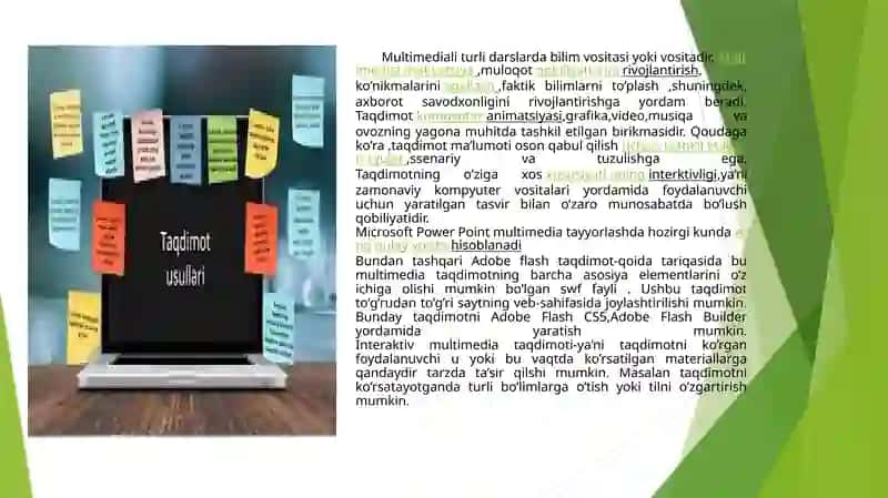 MULTIMEDIALI TAQDIMOTLAR YARATISH