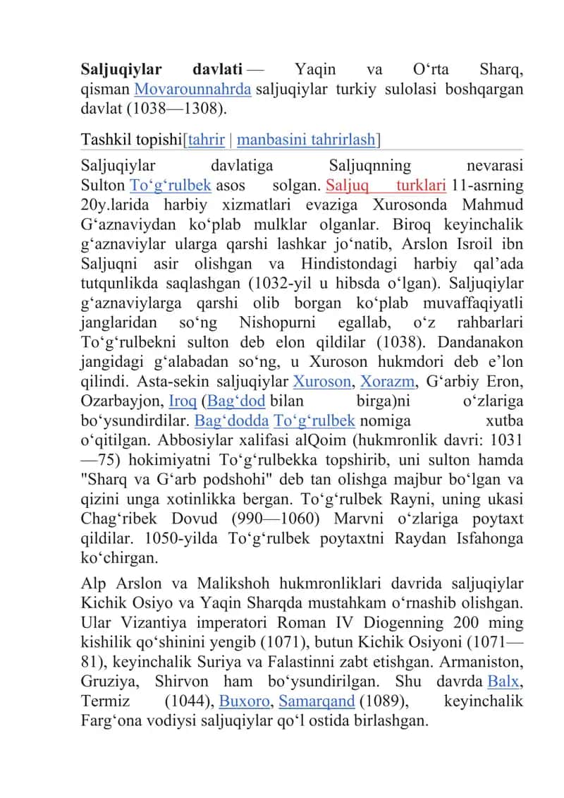 Saljuqiylar davlati 1