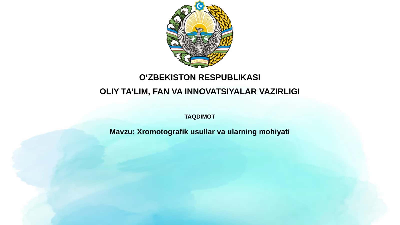 Xromatografiya usullari va ularning mohiyati 1