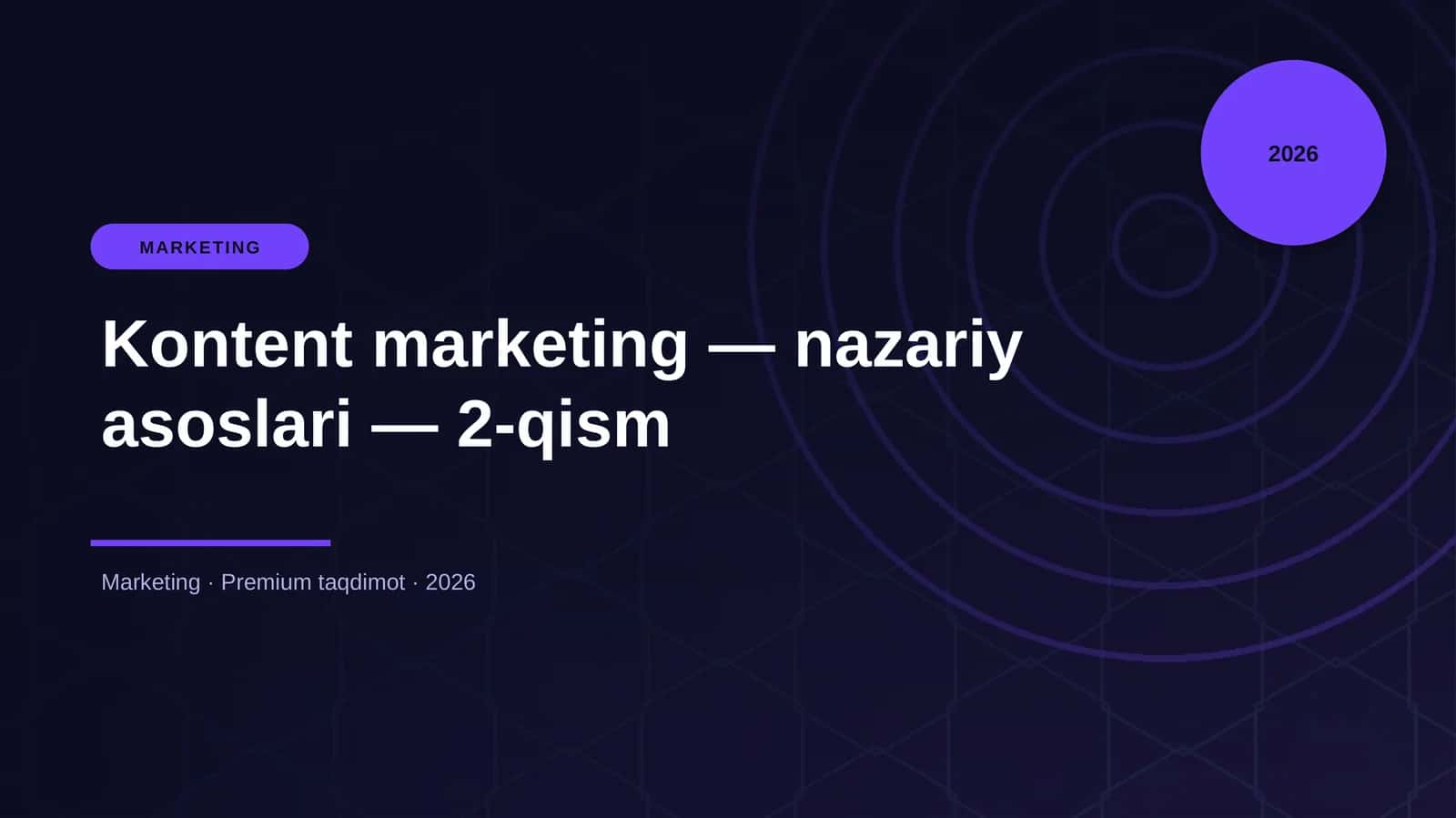 Kontent marketing — nazariy asoslari — 2-qism 1
