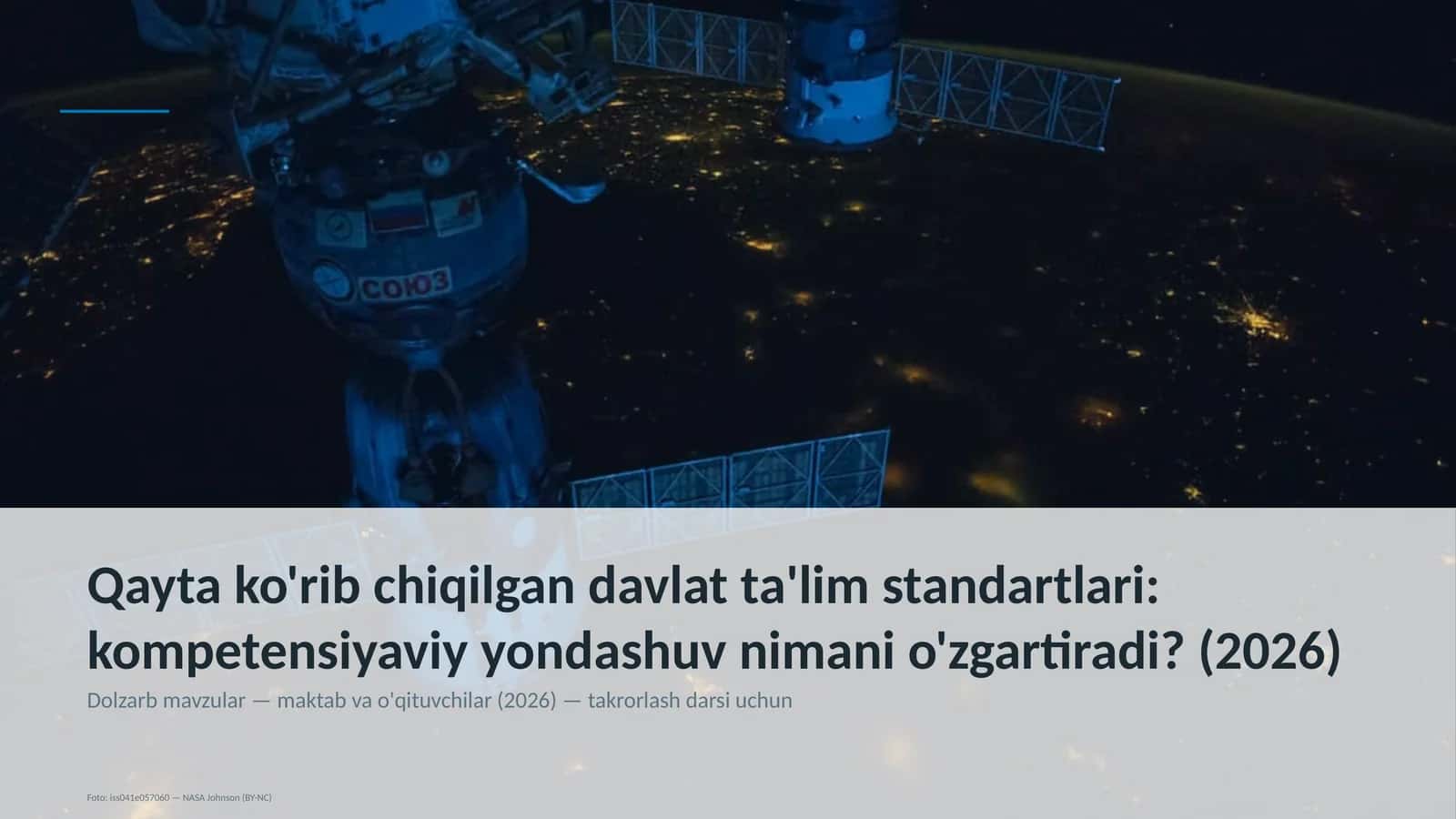 Dolzarb mavzular — maktab va o'qituvchilar 1