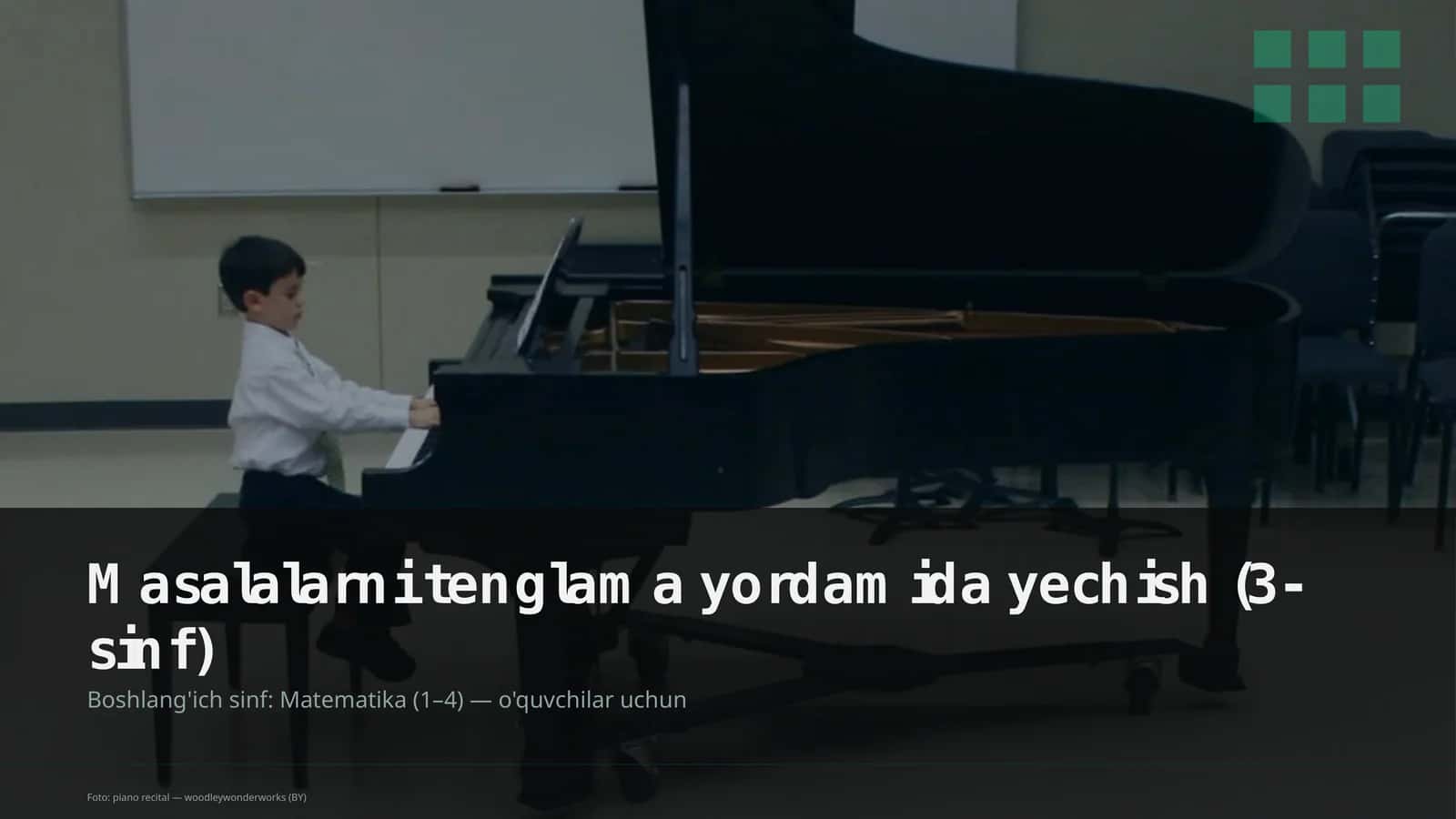 Masalalarni tenglama yordamida yechish (3-sinf) 1