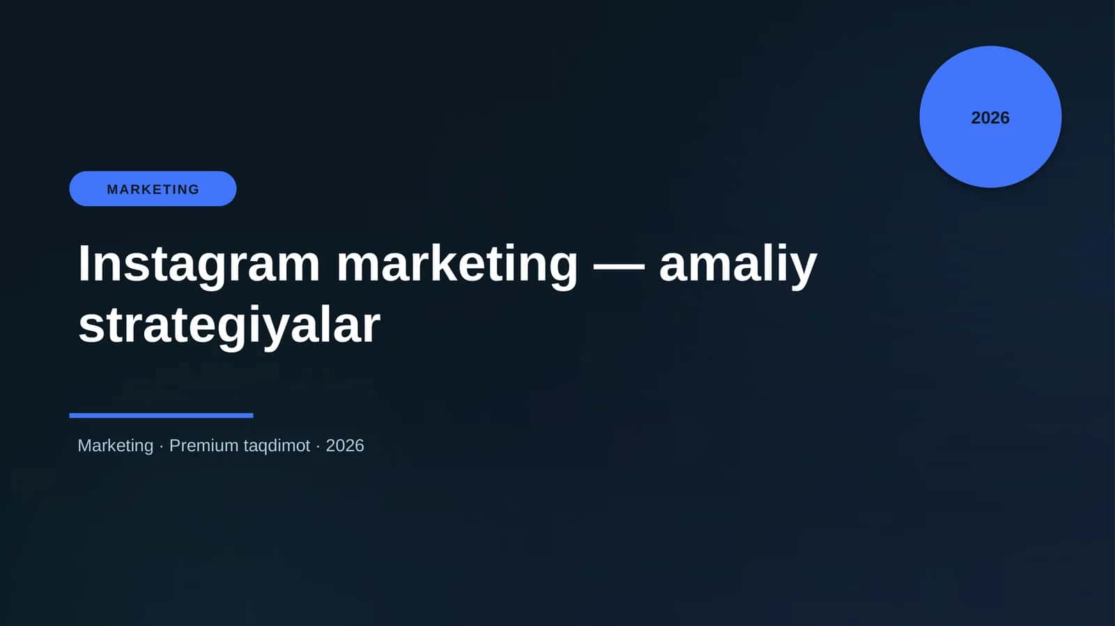 Instagram marketing — amaliy strategiyalar 1