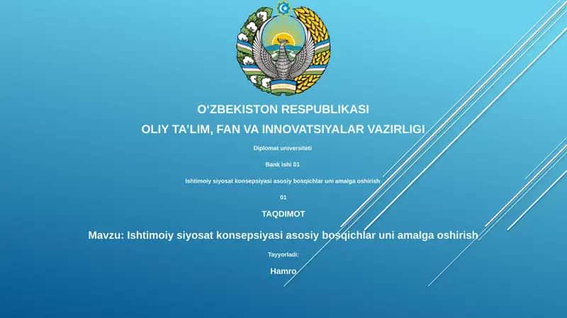 Ishtimoiy siyosat konsepsiyasi asosiy bosqichlar uni amalga oshirish 1