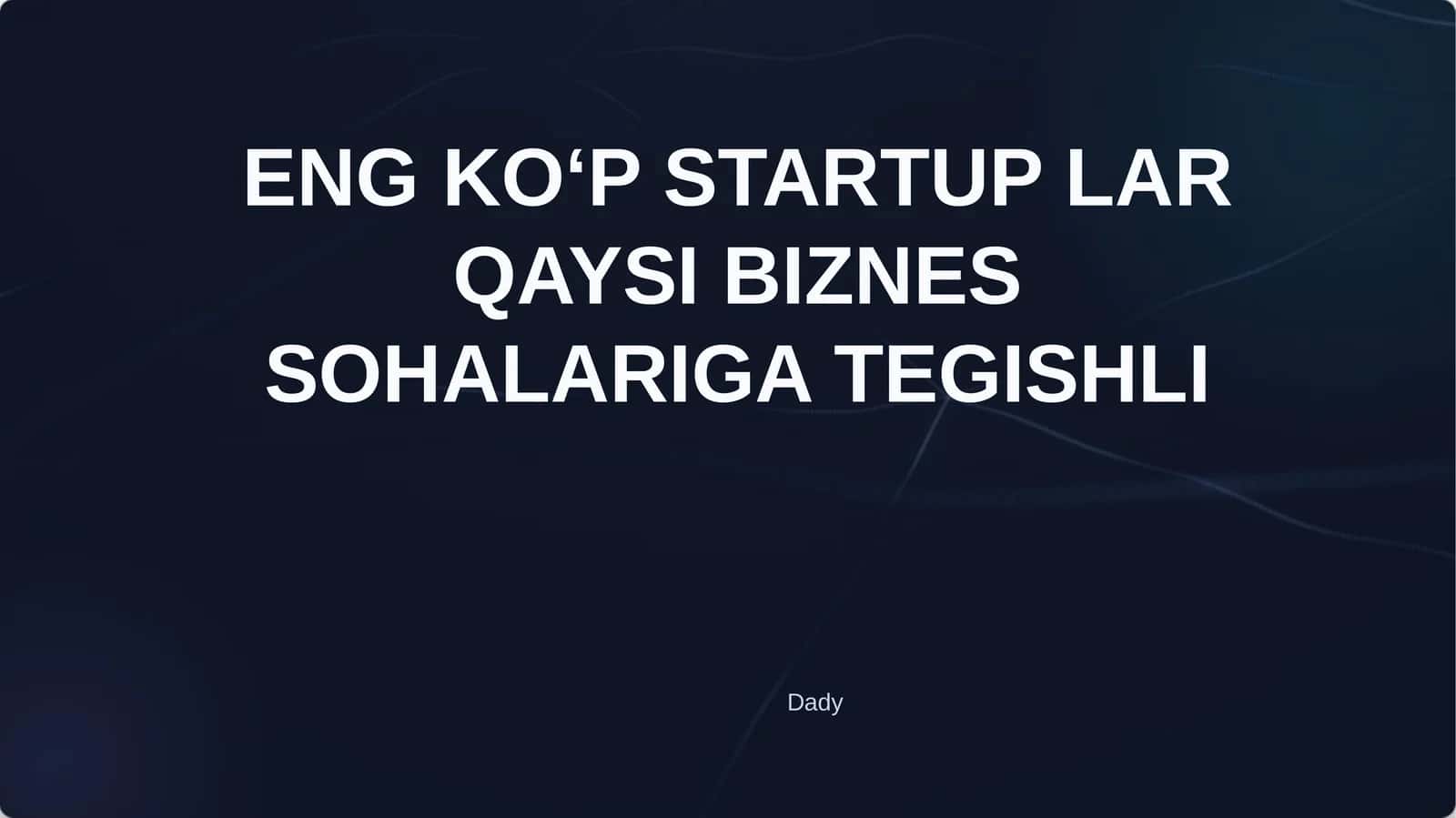 Moliyaviy texnologiyalar va sog'liqni saqlashdagi startuplarning o'sish sur'atlari 1