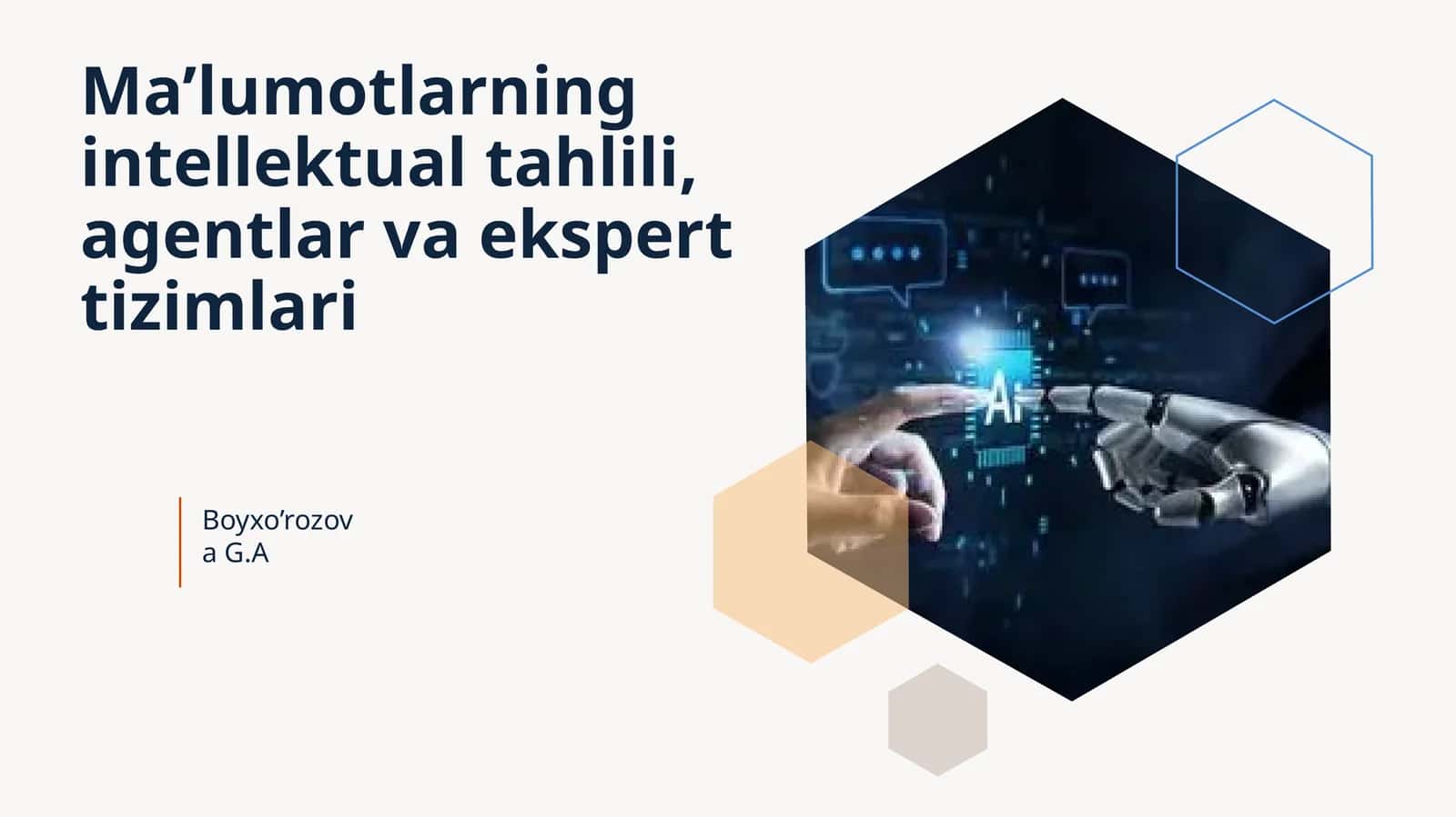 Ma’lumotlarning intellektual tahlili (Data Mining) 1