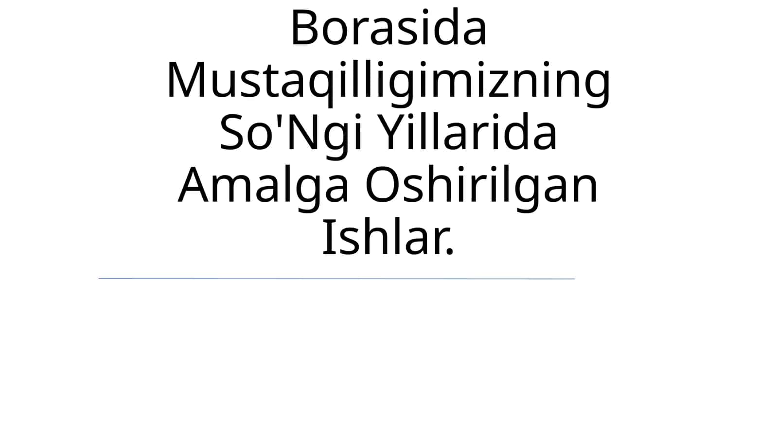 O'Zbekistonda Inson Huquqlari Taminlanishi Borasida Mustaqilligimizning So'Ngi Yillarida Amalga Oshirilgan Ishlar 1