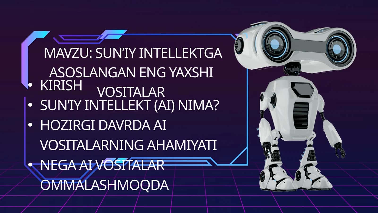 SUN’IY INTELLEKTGA ASOSLANGAN ENG YAXSHI VOSITALAR 1