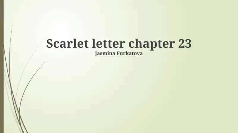 Scarlet letter chapter 23 1