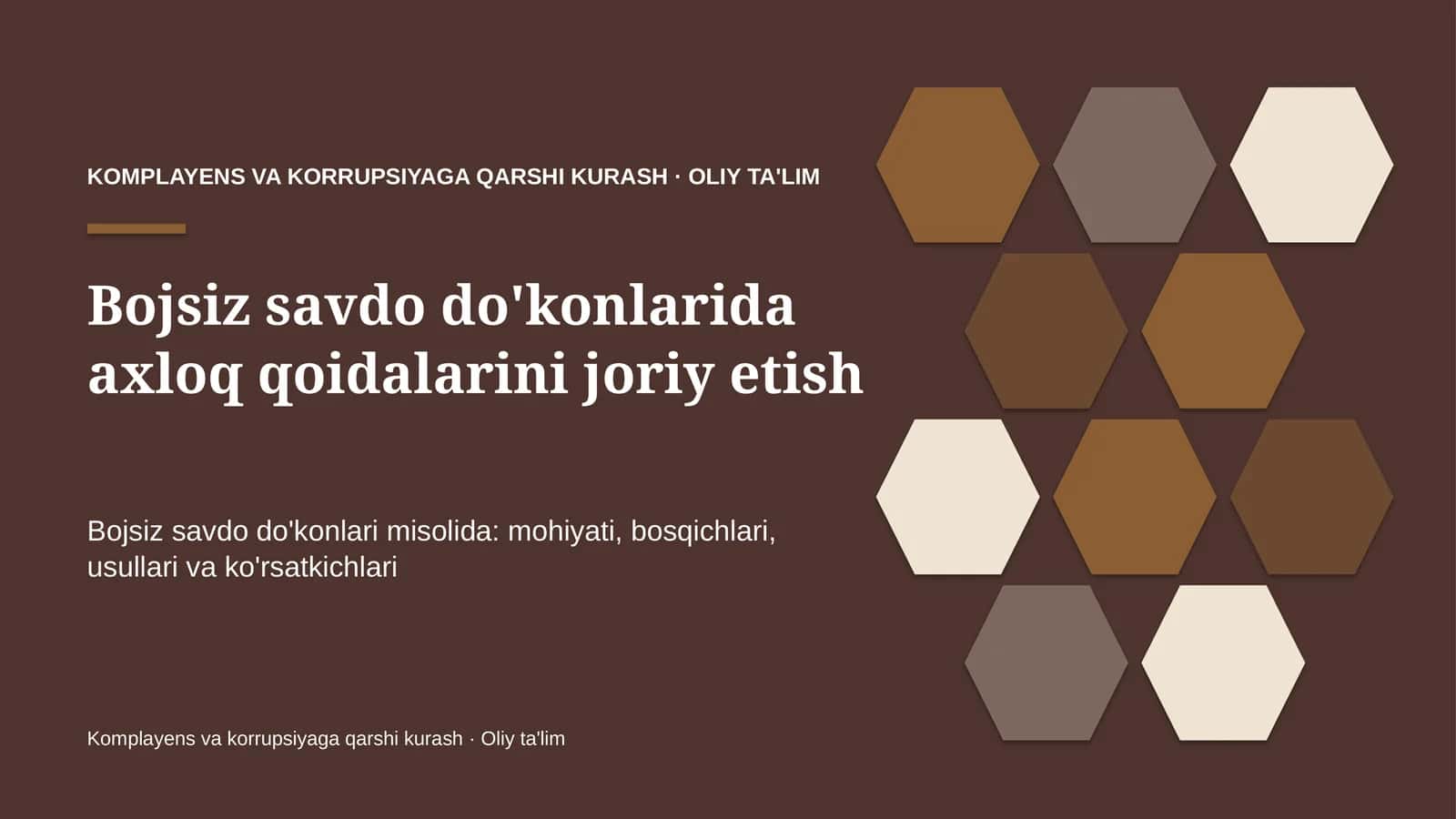 bojsiz savdo do'konlarida axloq qoidalarini joriy etish 4528 1