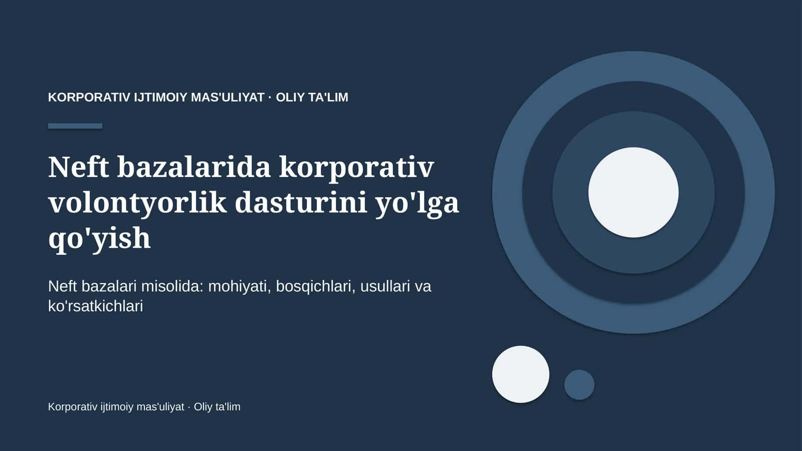 neft bazalarida korporativ volontyorlik dasturini yo'lga qo'yish 1475 1