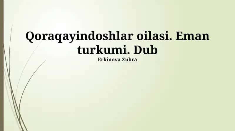 Emanlar. Xususiyatlari va turatlari 1