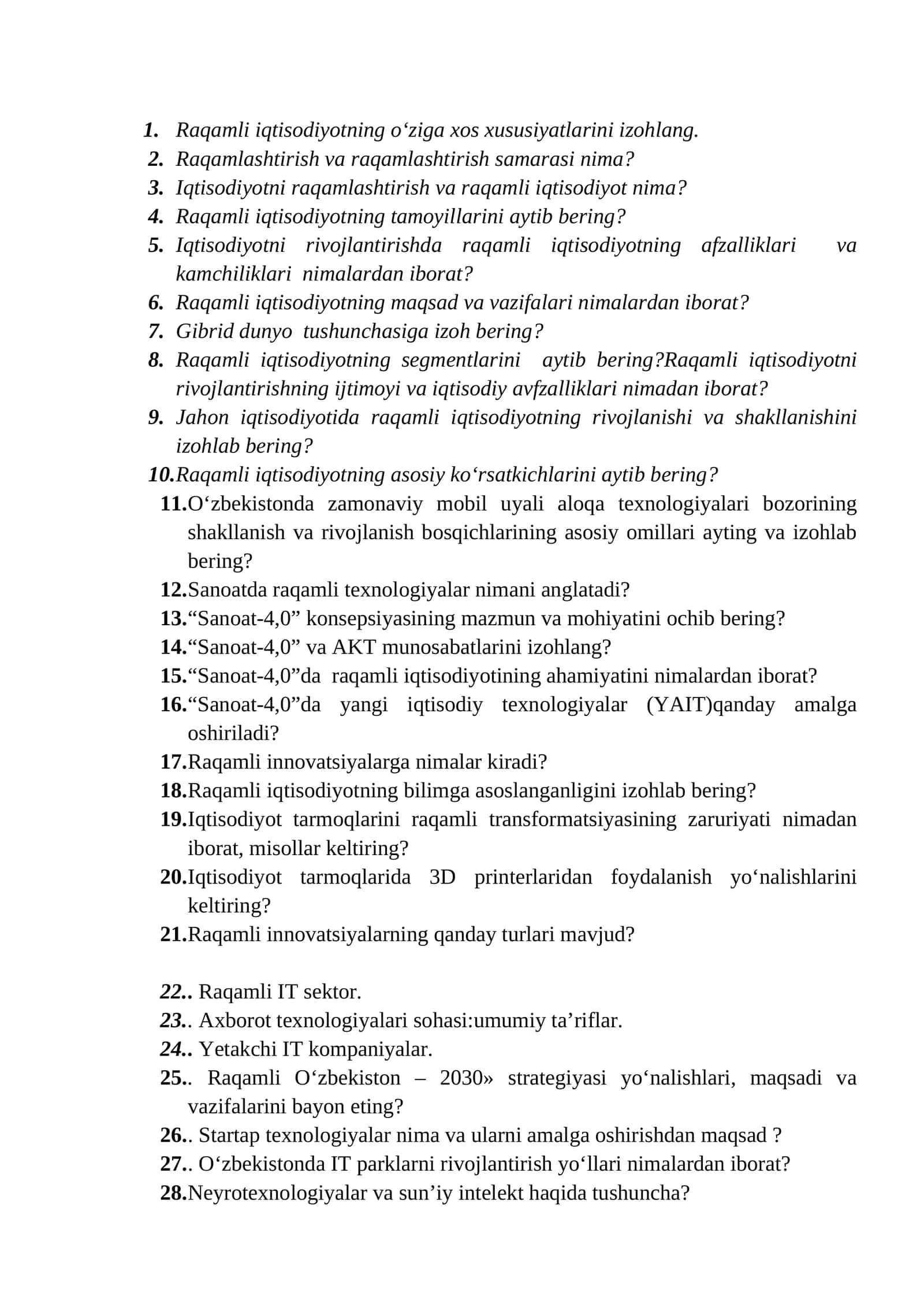 Rаqаmli iqtisodiyot 1
