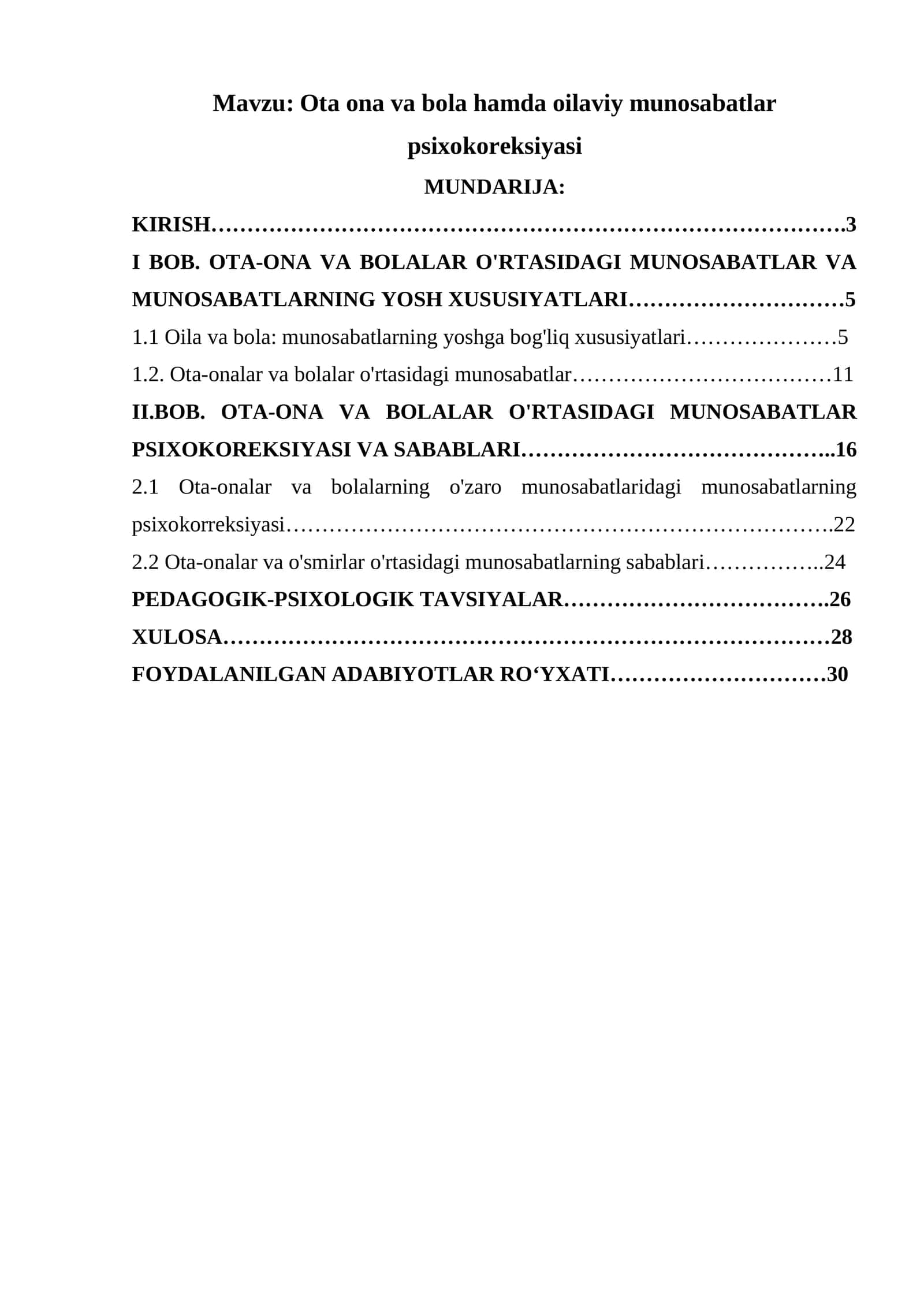 Ota ona va bola hamda oilaviy munosabatlar psixokoreksiyasi 1