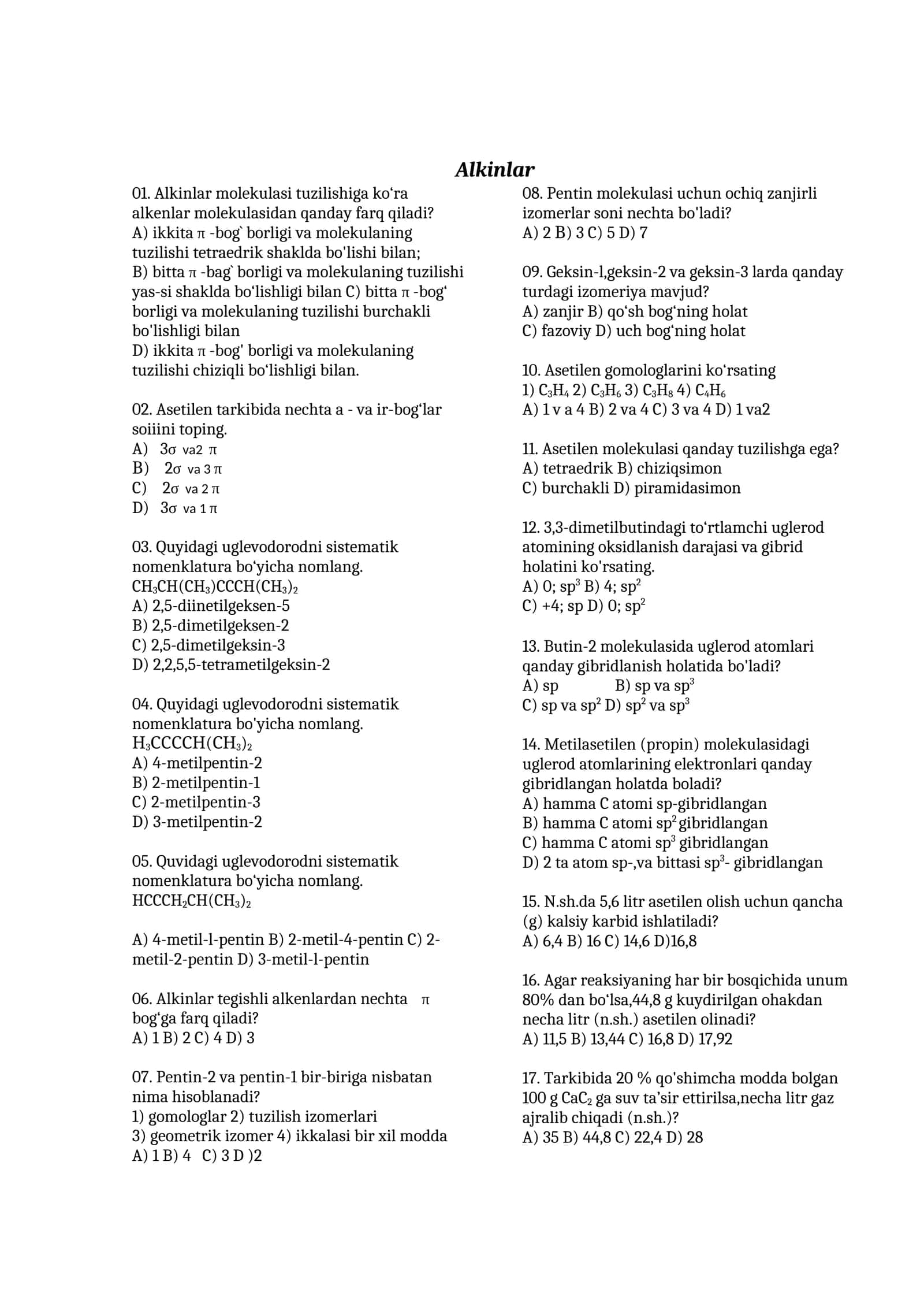Alkinlar 1