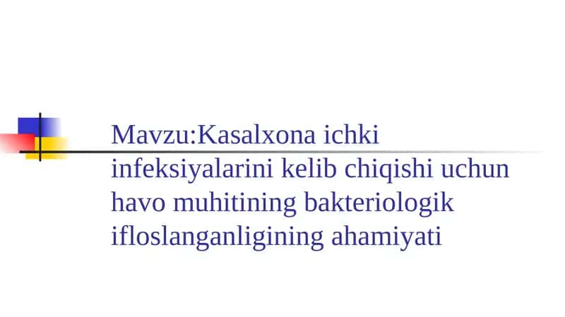 Shifoxona ichki infeksiyalar 1