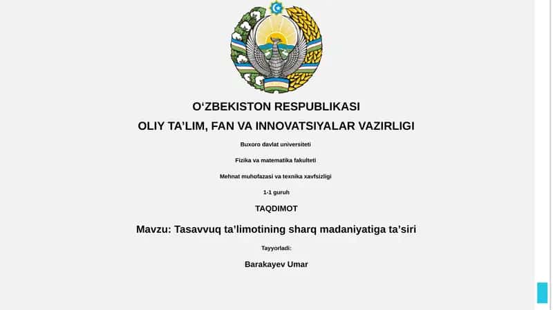 Tasavvuq taʼlimotining sharq madaniyatiga taʼsiri 1