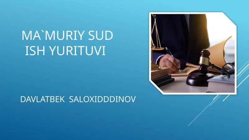 Ma`muriy sud ishyurituvi 1