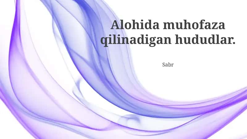 Qo'riqlanadigan hududlarni belgilash 1