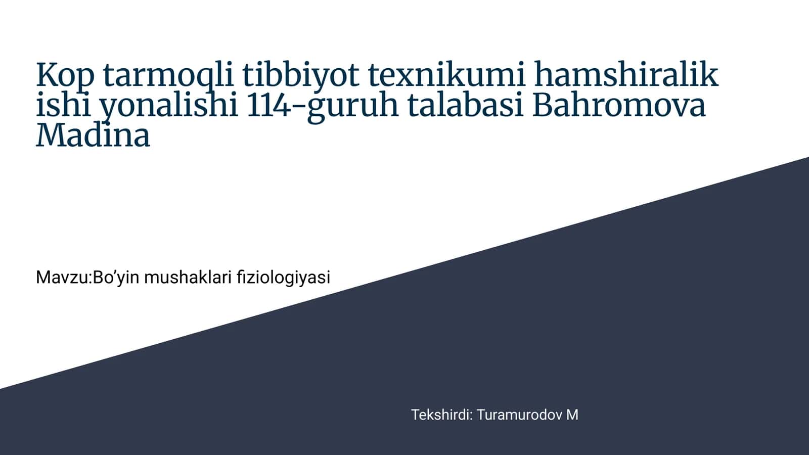 Bo’yin mushaklari fiziologiyasi 1