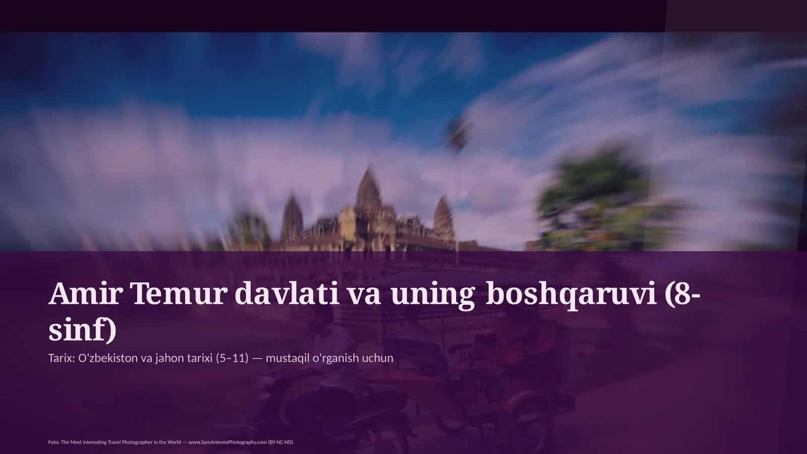 Amir Temur davlati va uning boshqaruvi (8-sinf) 1