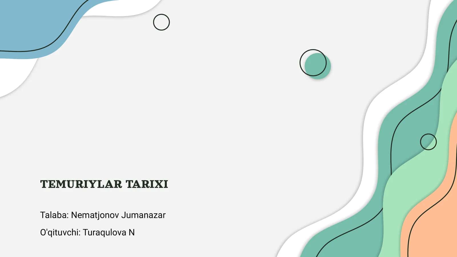 TEMURIYLAR TARIXI 1