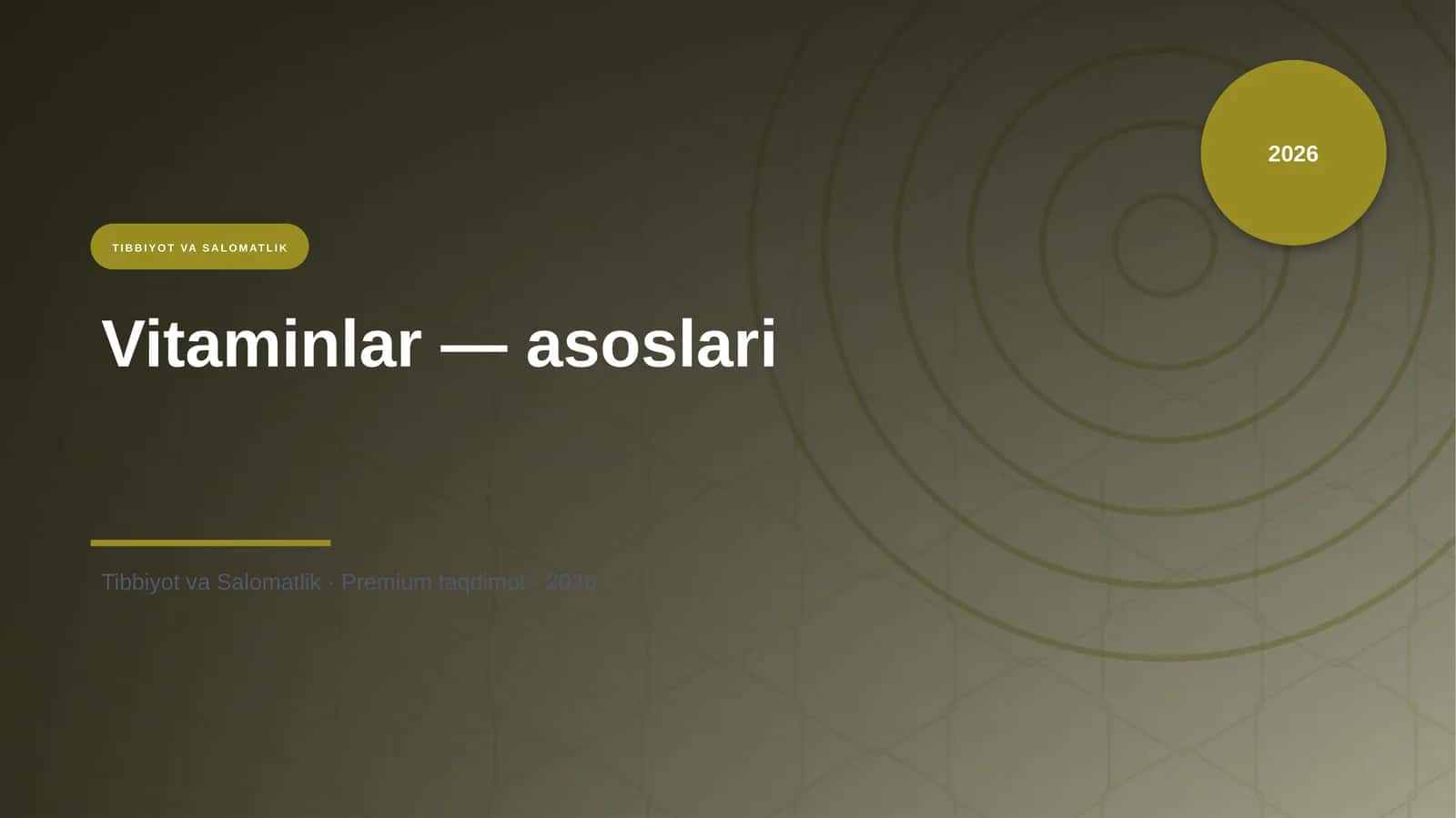 Vitaminlar — asoslari 1