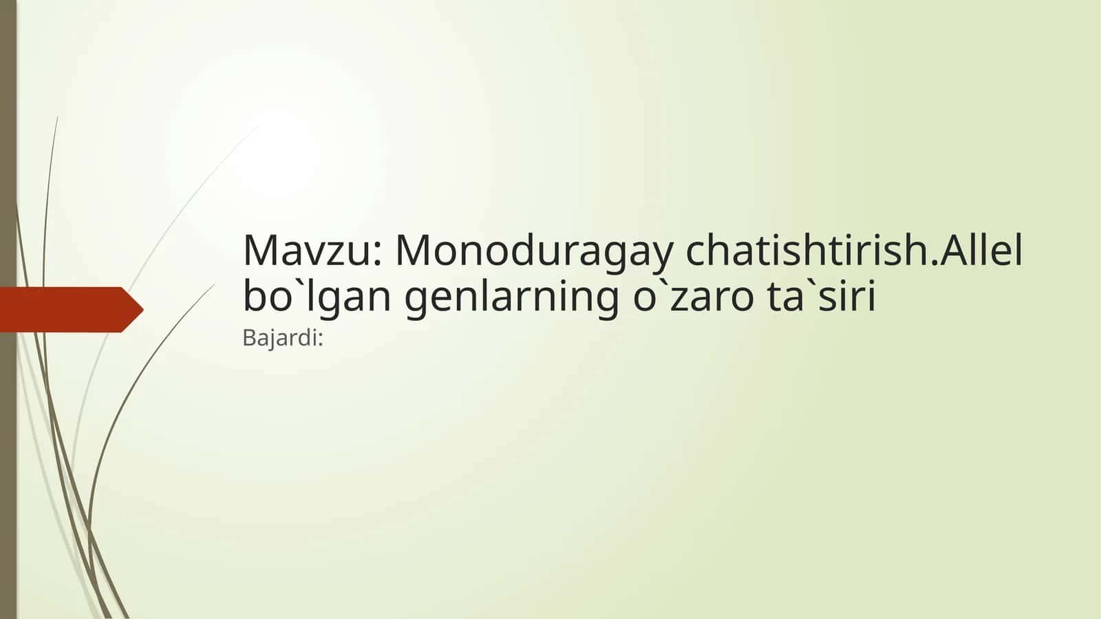 Monoduragay chatishtirish 1