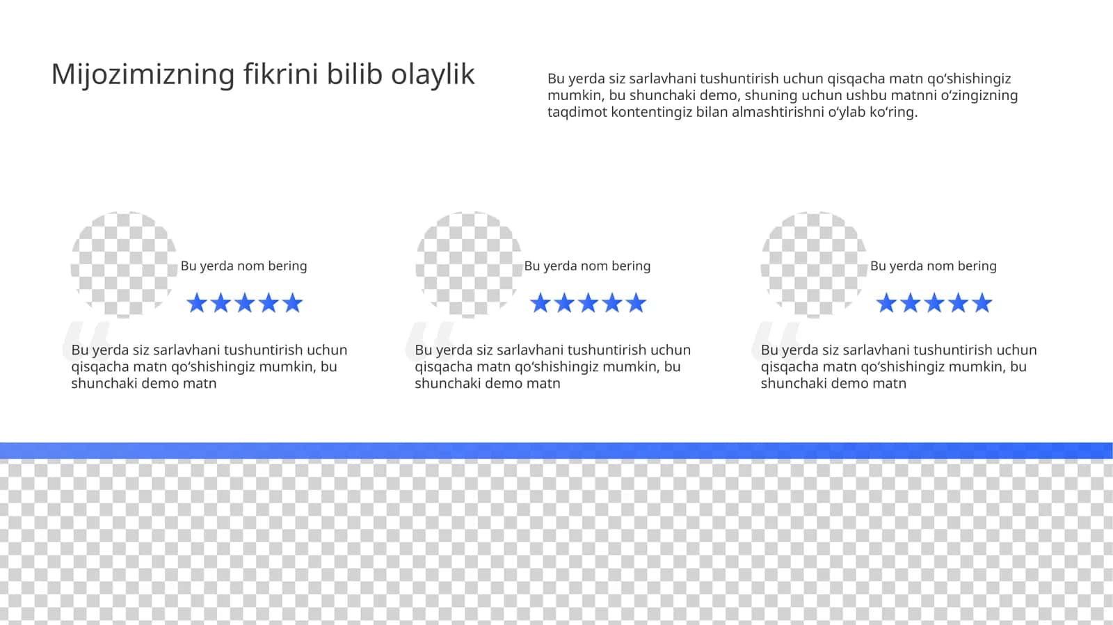 Va uchun bepul mijozlar sharhlari va sharhlari Taqdimoti (11 Slayd) 1