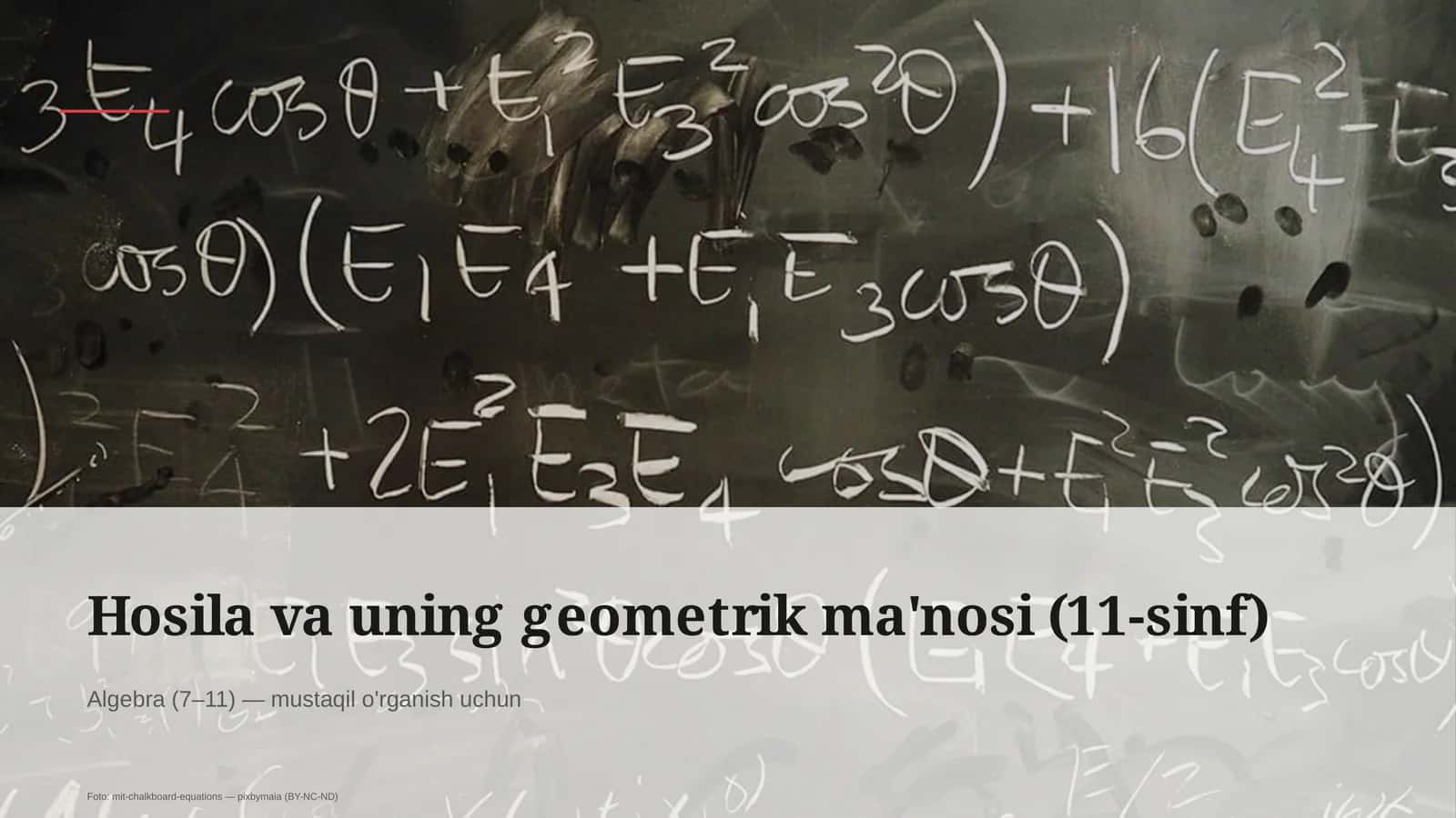 Hosila va uning geometrik ma'nosi (11-sinf) 1