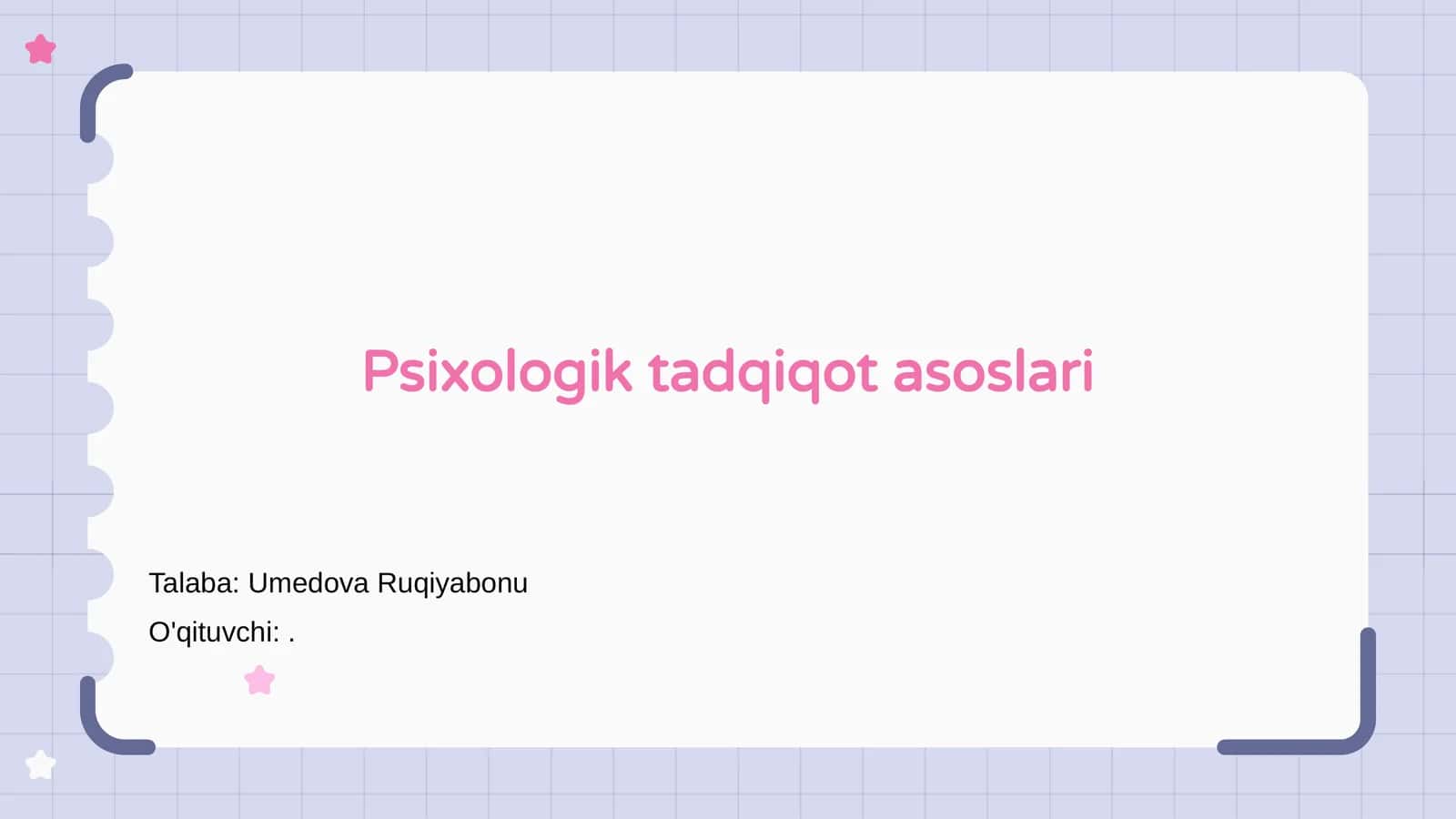 Psixologik tadqiqot asoslari 1