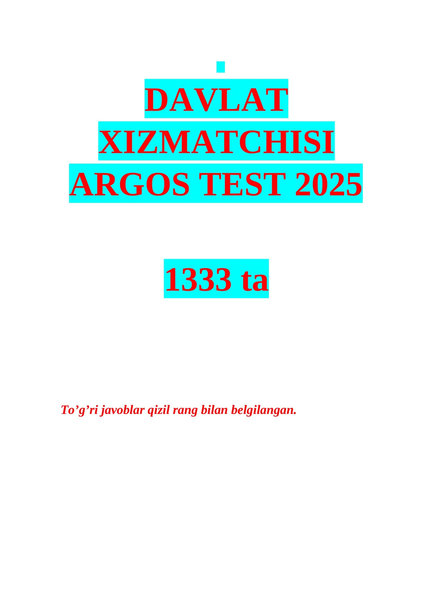 ARGOS TEST 2025 1