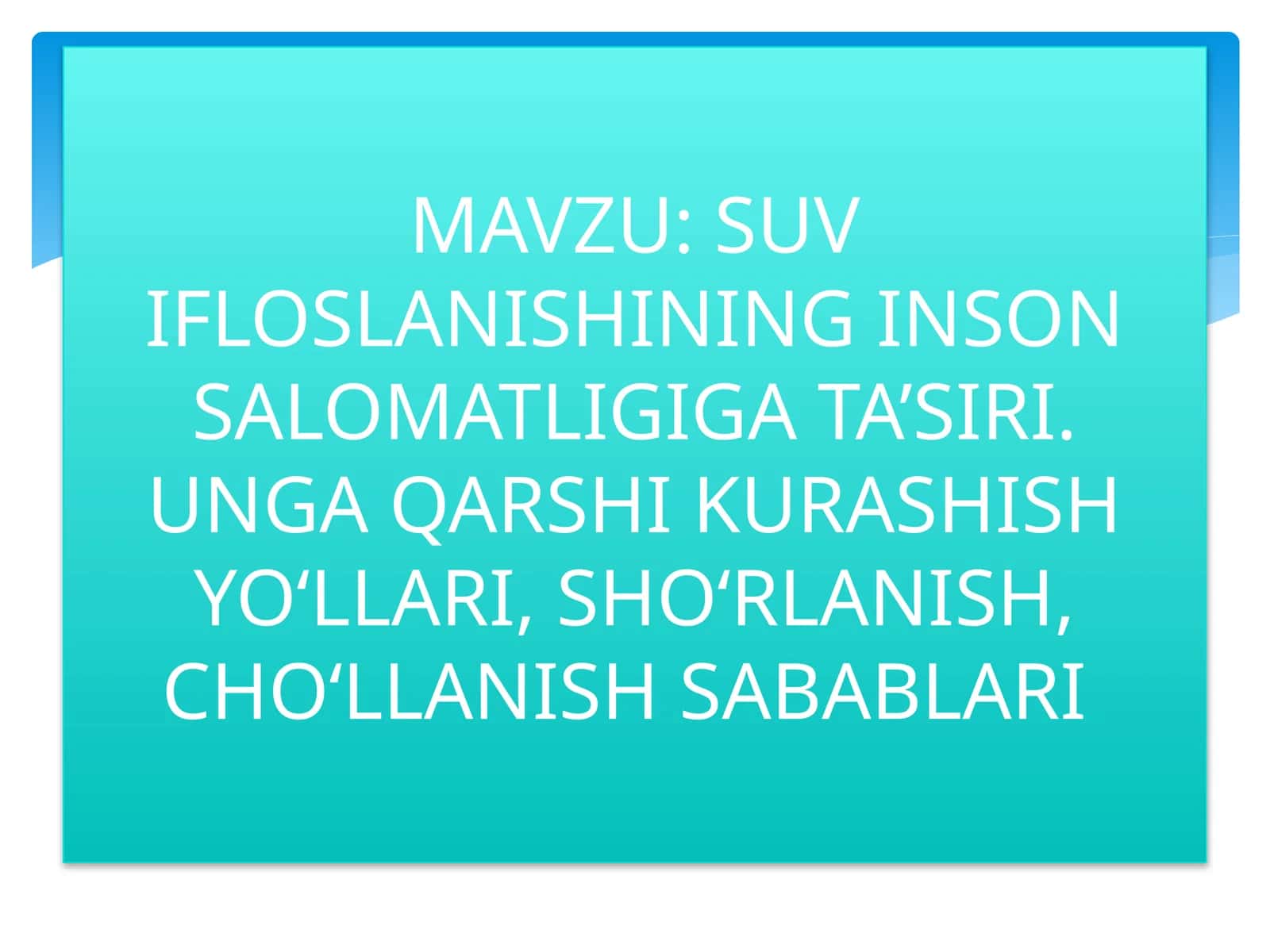 SUV IFLOSLANISHINING INSON SALOMATLIGIGA TA’SIRI 1