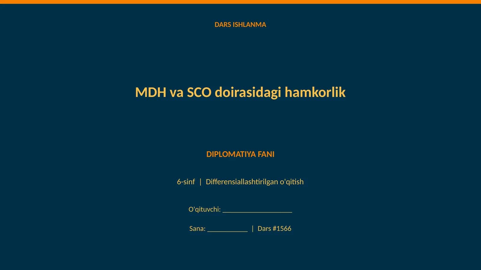 MDH va SCO doirasidagi hamkorlik 1