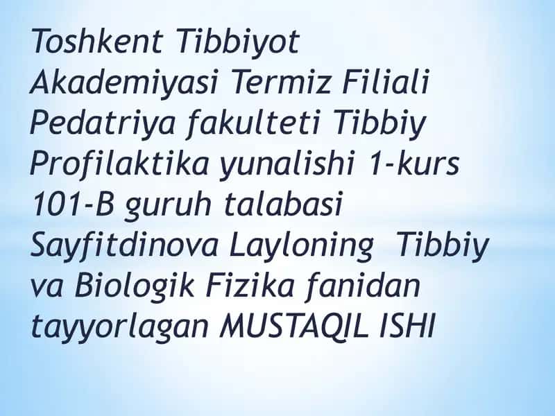Lazerning Tibbiyotda Qo'llanishi 1
