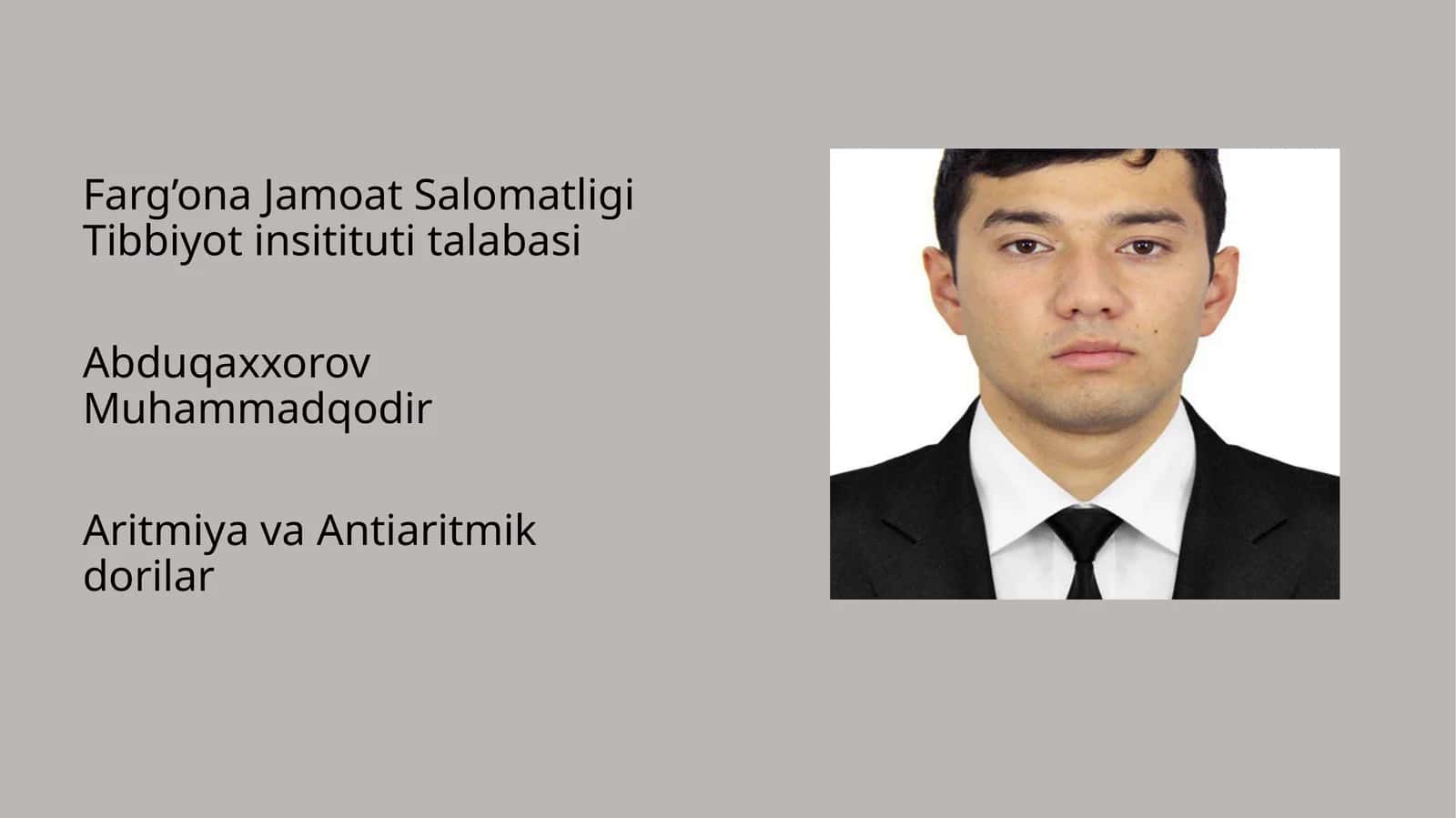 Aritmiya va Antiaritmik dorilar 1