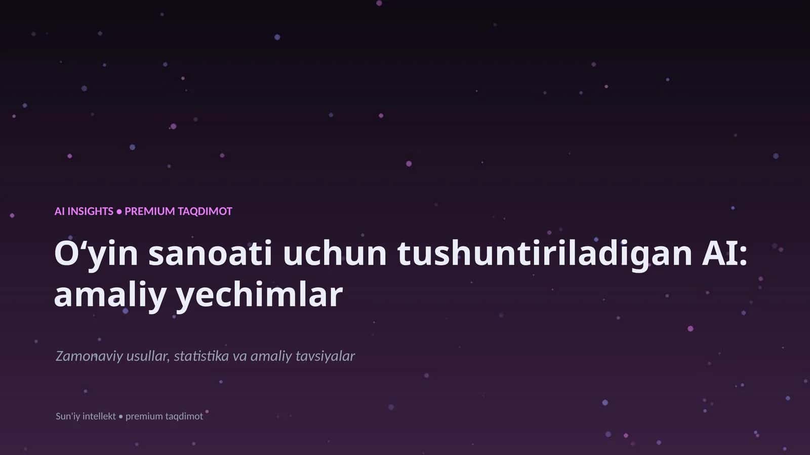 Sun'iy intellekt • premium taqdimot 1