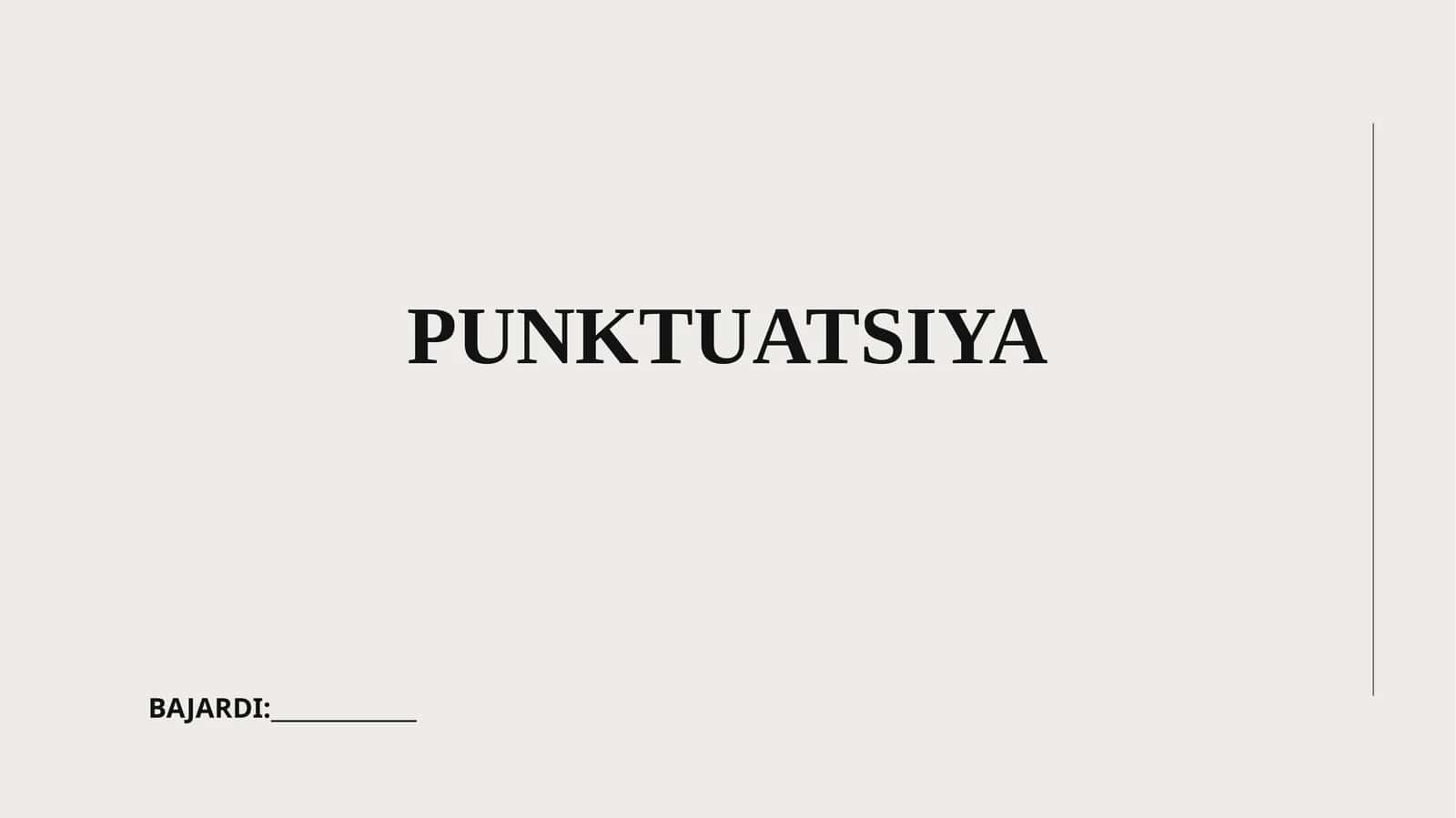 Punktuatsiya 1