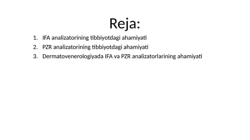 IFA analizatorining tibbiyotdagi ahamiyati 1
