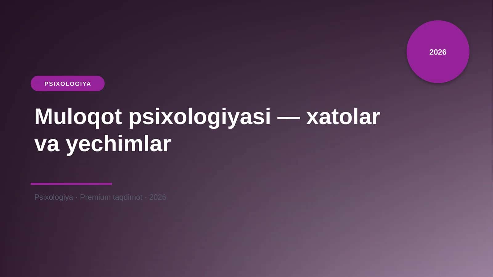 Muloqot psixologiyasi — xatolar va yechimlar 1
