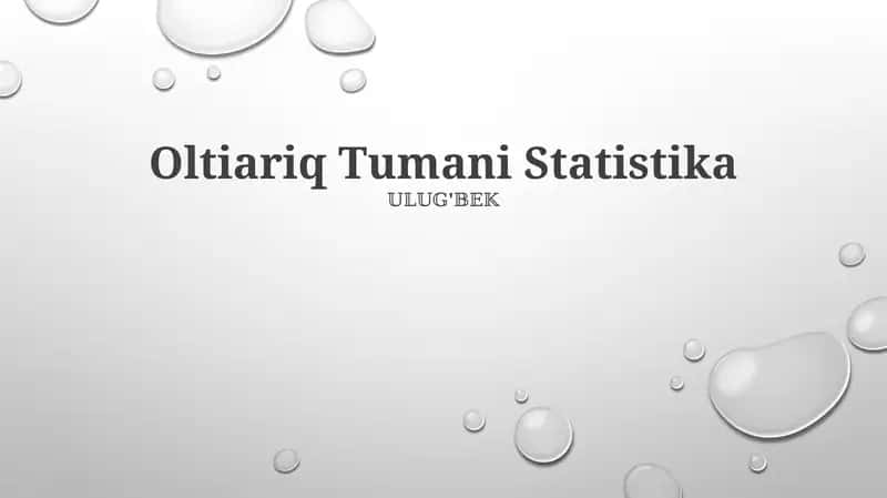 Oltiariq Tumani Statistika 1