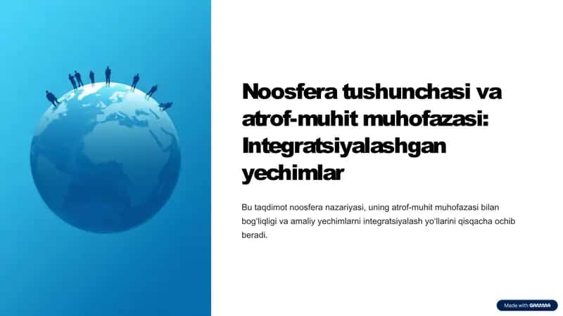 Noosfera tushunchasi va atrof-muhit muhofazasi 1