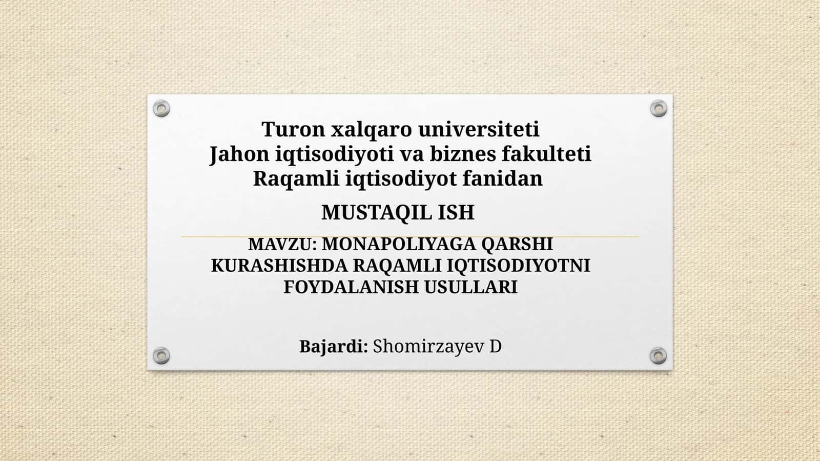 Raqamli iqtisodiyotni foydalanish usullari 1
