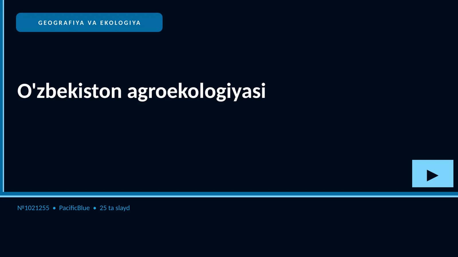 O'zbekiston agroekologiyasi 1