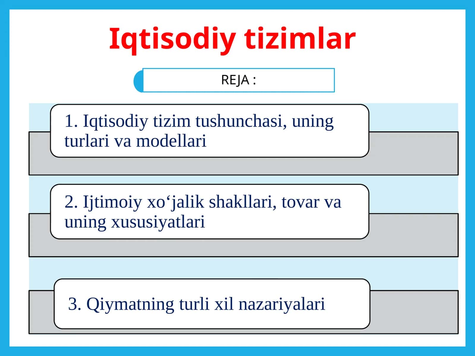 Iqtisodiy tizimlar 1